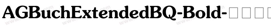 AGBuchExtendedBQ-Bold字体转换