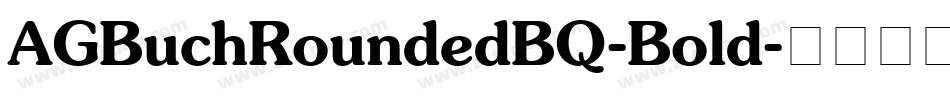AGBuchRoundedBQ-Bold字体转换