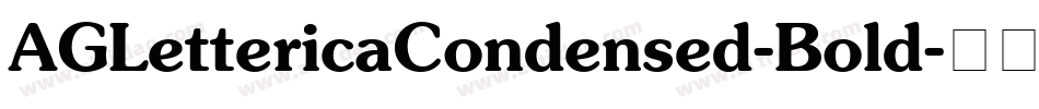 AGLettericaCondensed-Bold字体转换