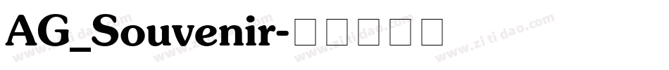 AG_Souvenir字体转换