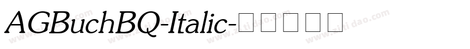 AGBuchBQ-Italic字体转换