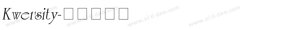 Kwersity字体转换