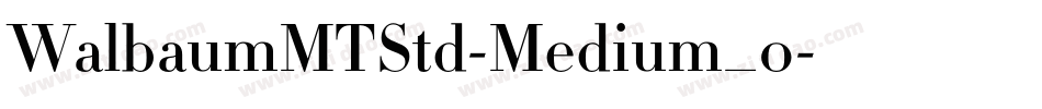 WalbaumMTStd-Medium_0字体转换