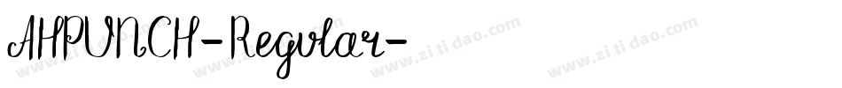 AHPUNCH-Regular字体转换