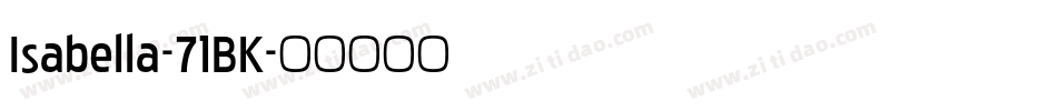 Isabella-71BK字体转换