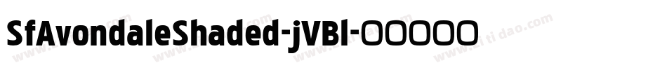 SfAvondaleShaded-jVBl字体转换