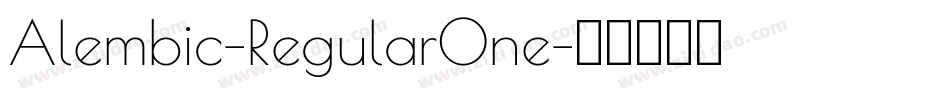 Alembic-RegularOne字体转换