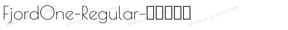 FjordOne-Regular字体转换