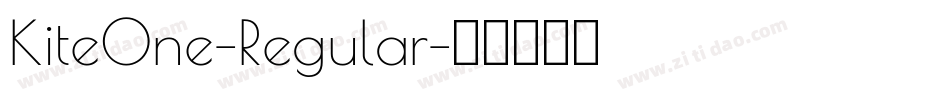 KiteOne-Regular字体转换