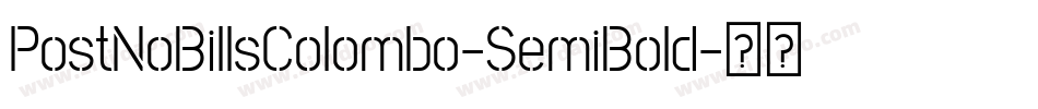 PostNoBillsColombo-SemiBold字体转换