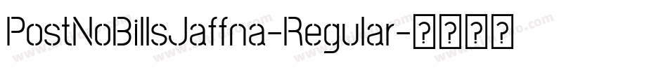 PostNoBillsJaffna-Regular字体转换
