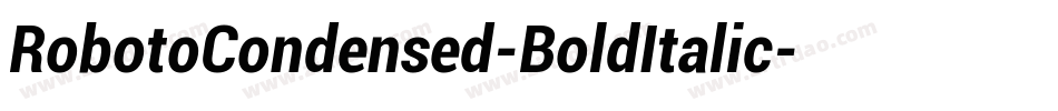 RobotoCondensed-BoldItalic字体转换