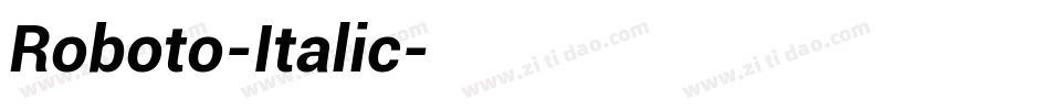Roboto-Italic字体转换