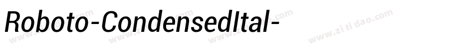 Roboto-CondensedItal字体转换