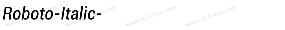Roboto-Italic字体转换