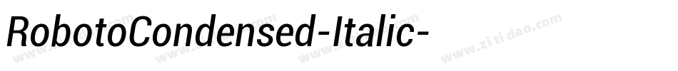 RobotoCondensed-Italic字体转换