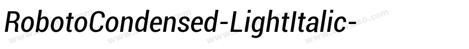 RobotoCondensed-LightItalic字体转换