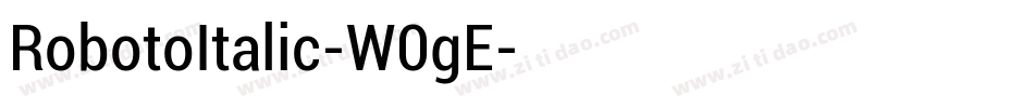 RobotoItalic-W0gE字体转换