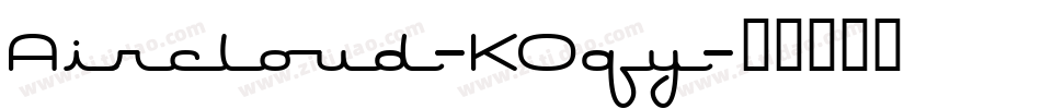 Aircloud-KOqy字体转换