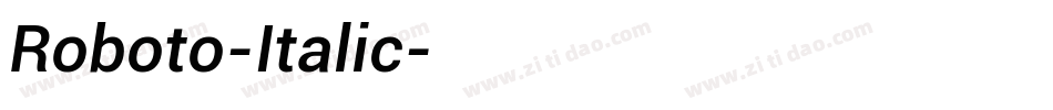 Roboto-Italic字体转换