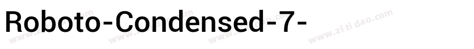 Roboto-Condensed-7字体转换