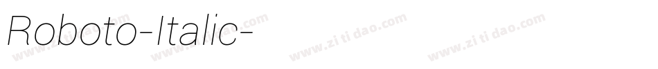 Roboto-Italic字体转换