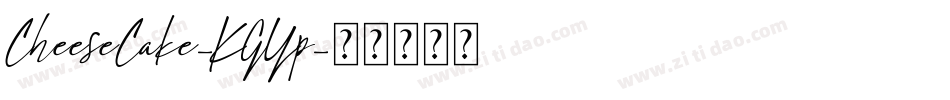 CheeseCake-KGYp字体转换