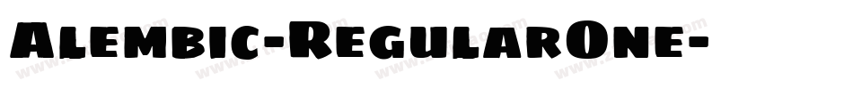 Alembic-RegularOne字体转换