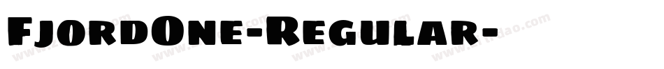 FjordOne-Regular字体转换