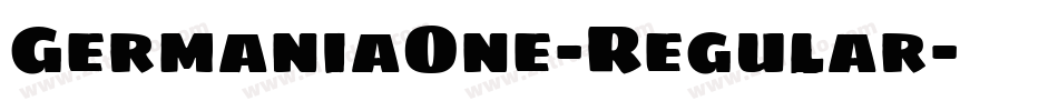 GermaniaOne-Regular字体转换