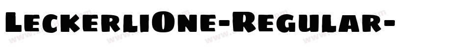 LeckerliOne-Regular字体转换