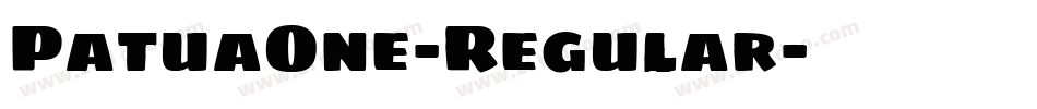 PatuaOne-Regular字体转换