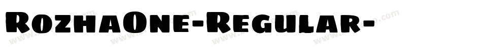 RozhaOne-Regular字体转换