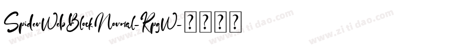 SpiderWebBlockNormal-RpgW字体转换