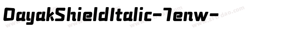 DayakShieldItalic-7enw字体转换