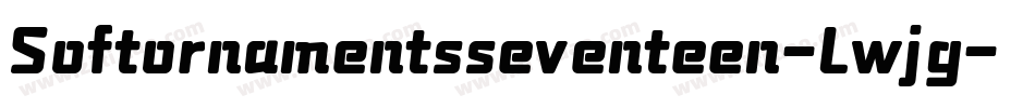 Softornamentsseventeen-Lwjg字体转换
