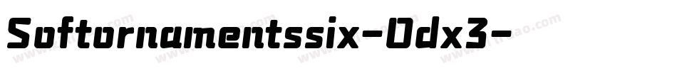 Softornamentssix-Odx3字体转换