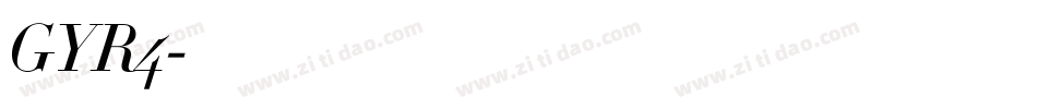 GYR4字体转换