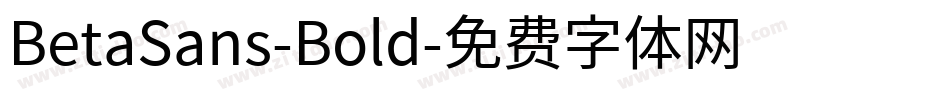 BetaSans-Bold字体转换