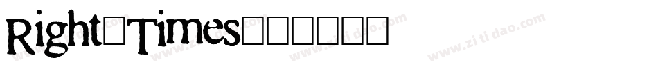 Right-Times字体转换