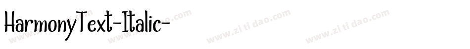 HarmonyText-Italic字体转换