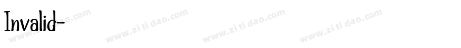 Invalid字体转换