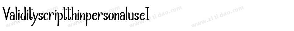 ValidityscriptthinpersonaluseI-x3oWO字体转换