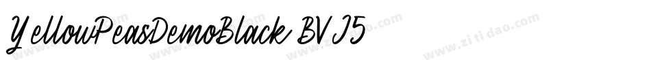 YellowPeasDemoBlack-BVJ5字体转换