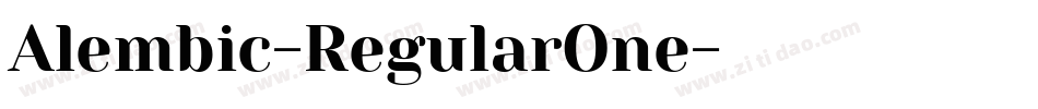 Alembic-RegularOne字体转换