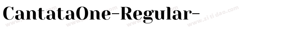 CantataOne-Regular字体转换