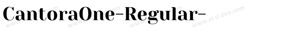 CantoraOne-Regular字体转换
