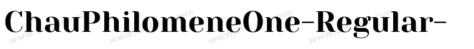 ChauPhilomeneOne-Regular字体转换
