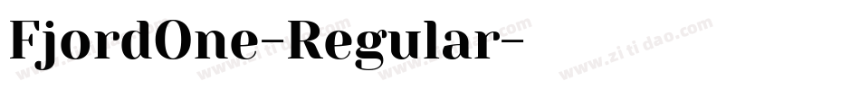FjordOne-Regular字体转换