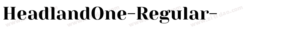 HeadlandOne-Regular字体转换